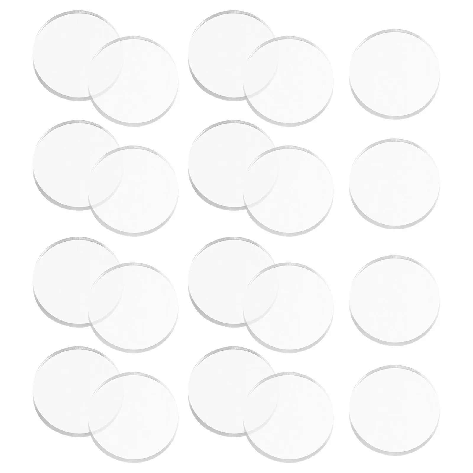 40Pcs Glass Anti Glass Table Top Pads Bumpers Transparent Rubber Non Adhesive 20MM 3MM Thick Slide Cushion