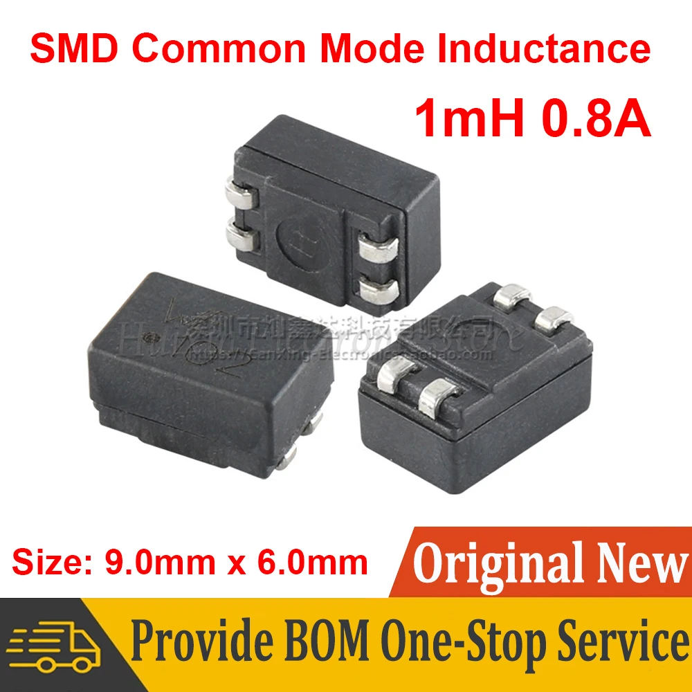 2PCS SMD 0.8A 1mH Common Mode Inductor Inductance 744222 WE-102 80V 0.8A 1mH Car Filter