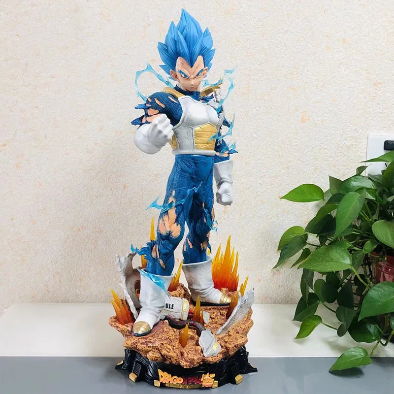 Dragon Ball Anime Figure, Vegeta IV, Tête Carimplantée à Trois Têtes, Figurine d'Action, Décoration de Bureau Périphérique, Jouets Cadeaux d'Anniversaire, 52cm