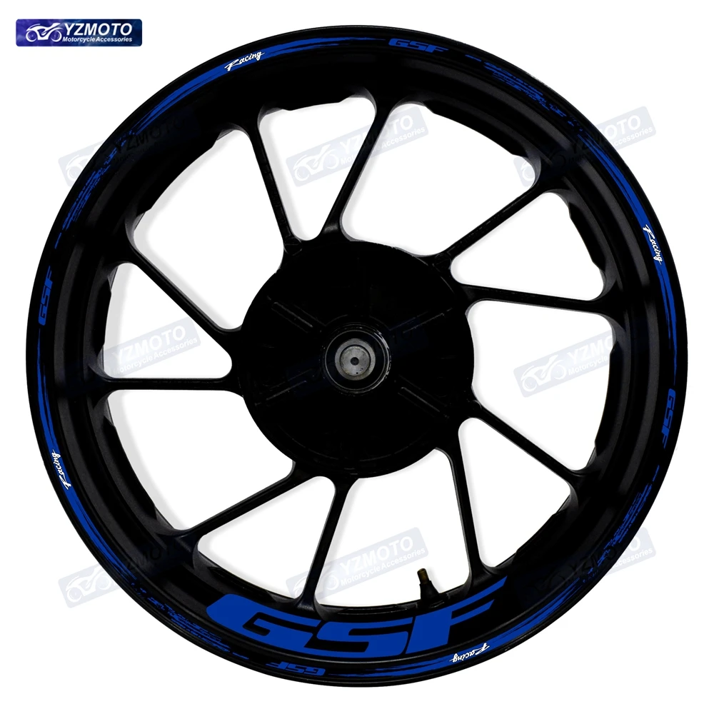 For GSF GSF600 GSF650 GSF1200 Motorcycle 17 Inch Wheel Reflective Decoration Sticker Rim Stripe Hub Decal Waterproof Stickers