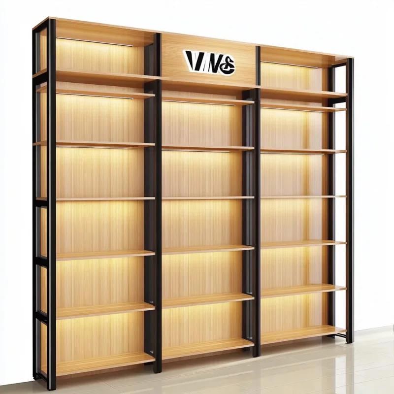 custom.Customized Shop Commercial Shelves Market Racks Gondola Shelving Metal Supermarket Shelves Retail Store Double-