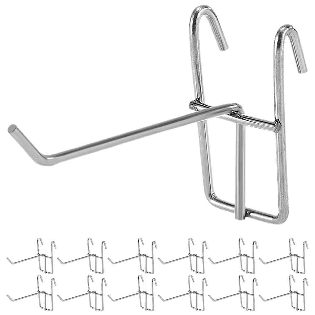 30Pcs Hooks Solid Stainless Steel Utility Hang Display Hangers Easy Tool-Free Installation Strong Secure Hanging
