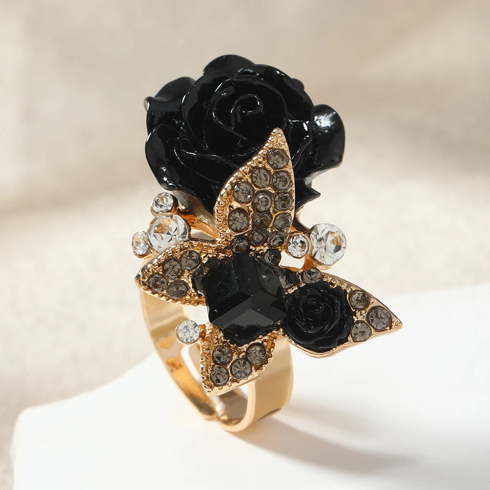 Ethnic style butterfly rose ring, retro Bohemian alloy, fashionable and personalized hot selling bracelet