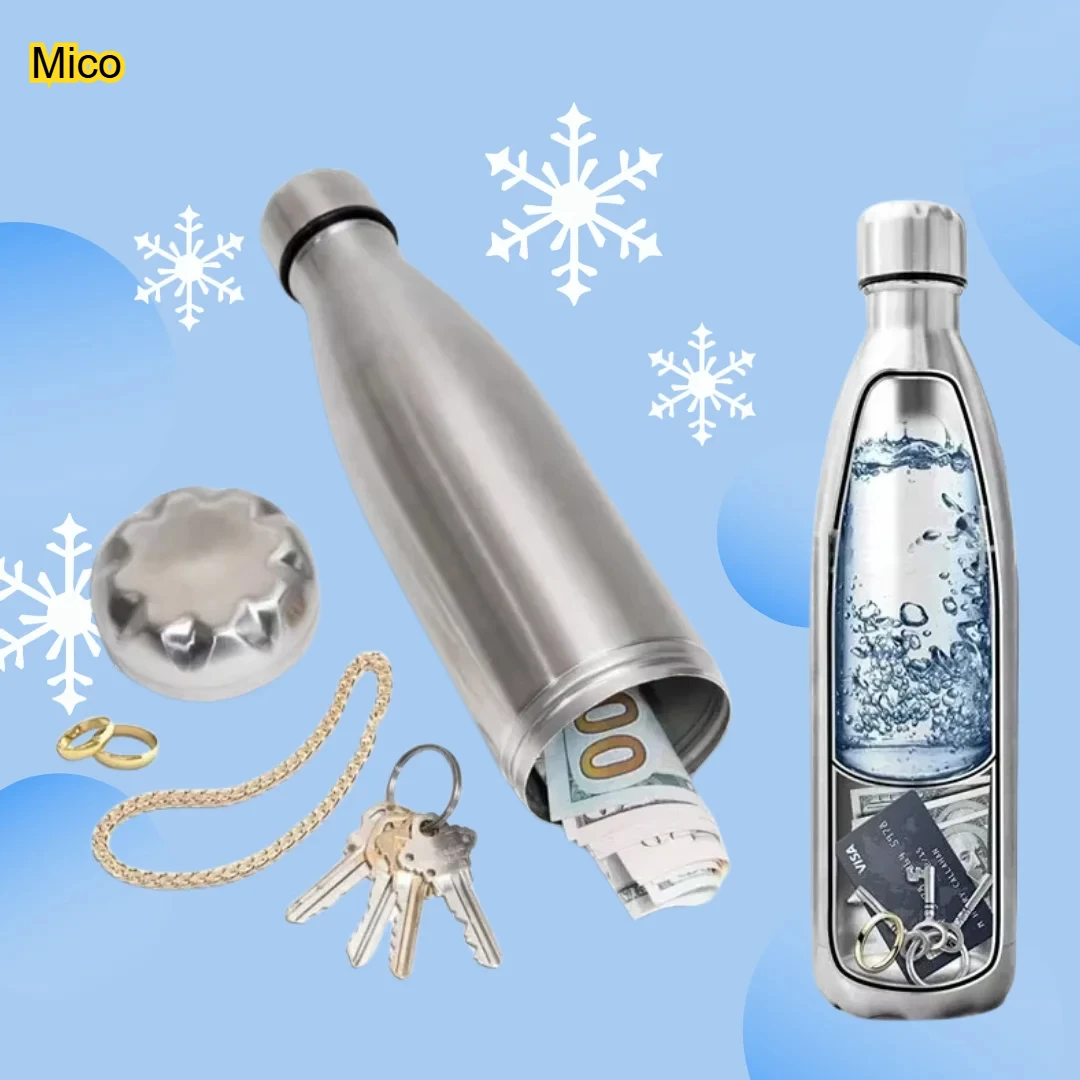 

750ml Portable Diversion Water Bottle Storage Box, Secret Hidden Organizer for Money, Pills & Small Items