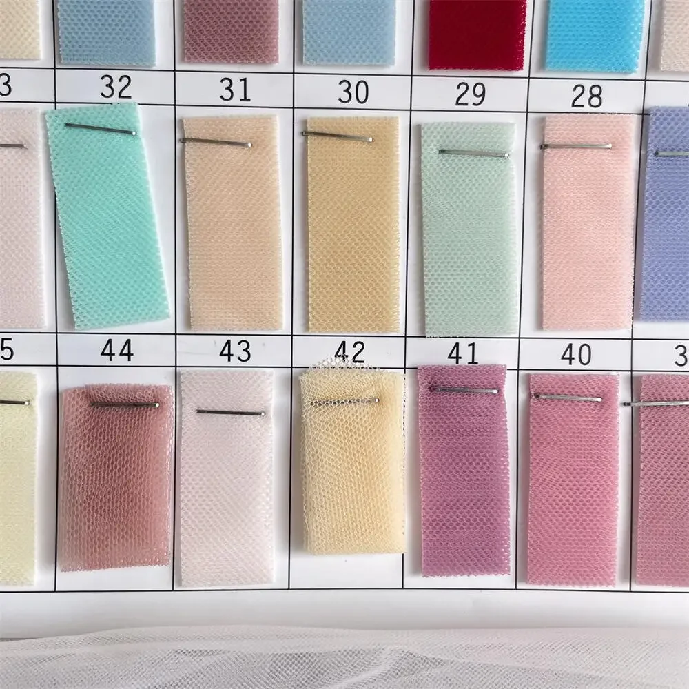 95 Color 6420 Hexagonal Mesh Soft Tulle Mesh Fabric Wedding Dress Skirt Wedding Decoration Clothing Mosquito Net Cloth RS4113