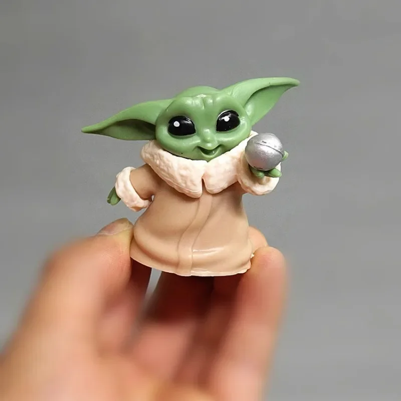 Star Wars 6 Stück Baby Yoda Hand Action figur Tischplatte militärische Action figuren Kinderspiel zeug Geburtstags geschenk