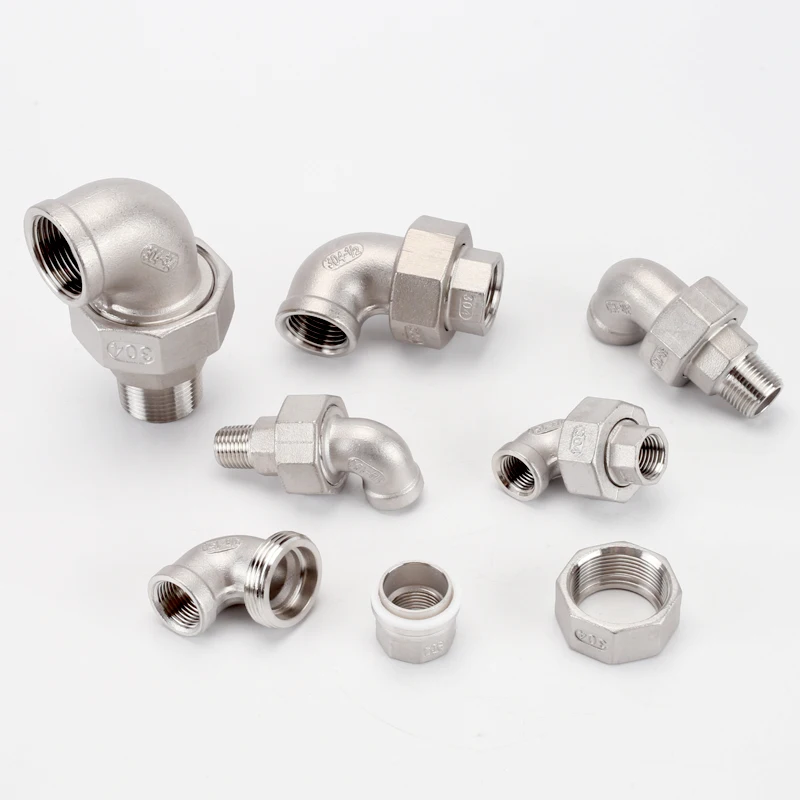 

Elbow Union BSP 1/4"3/8"1/2"3/4"1"1-1/4"1-1/2" 2" Male/Female Thread Adapter 304 Stainless Steel Coupling Pipe Fitting Connector