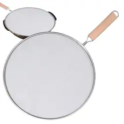 21cm/25cm/29cm/33cm Oil Splatter Screen Stainless Steel Splatter Screen Mesh Pot Cover Oil Frying Pan Lid With Handle Cook Tools
