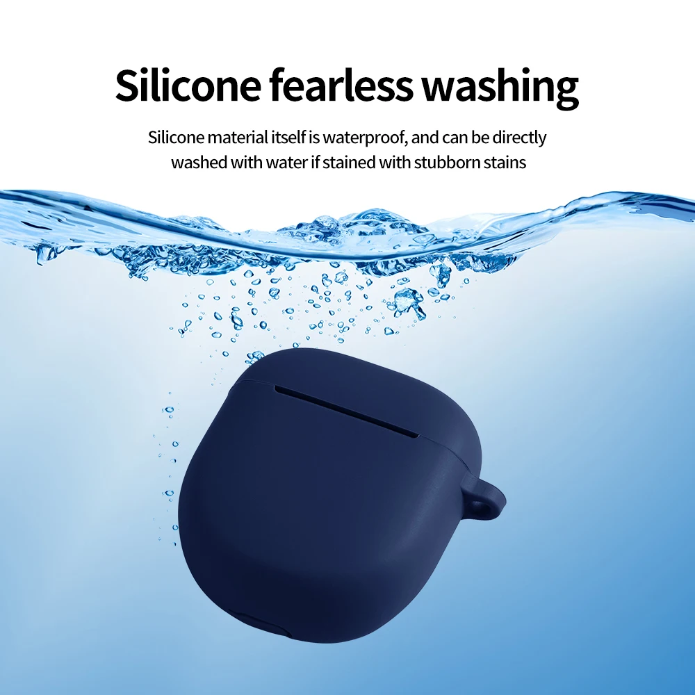 For Bose QuietComfort Earbuds 2 Silicone Earphone Case Soft Full Protective Cover Anti‑Drop Dust‑Proof Portable Earbuds Shell view 2