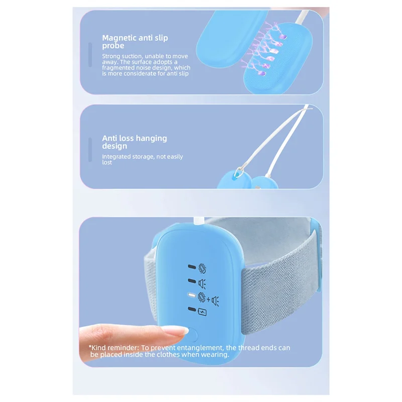 

ABKY-Bedwetting Care Diaper Baby Bedwetting Alarm For Boys Grils Kids Potty Training Elder Care 3 Alarm Modes Magnetic Suction