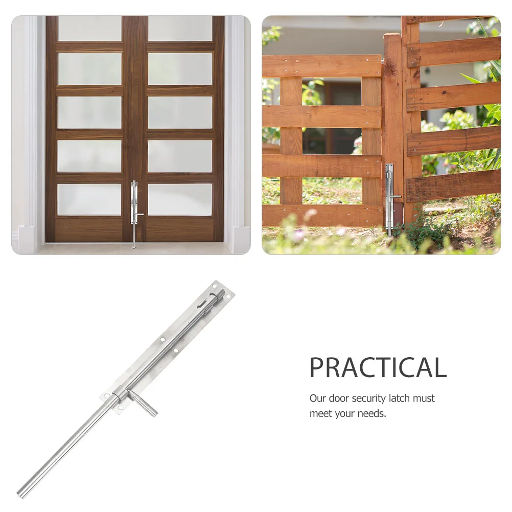 

2Pcs Heavy Duty Thick Stainless Steel Slide Bolt Latch Door Lock for Gate Fence Barn Shed Cane Bolts for Gates
