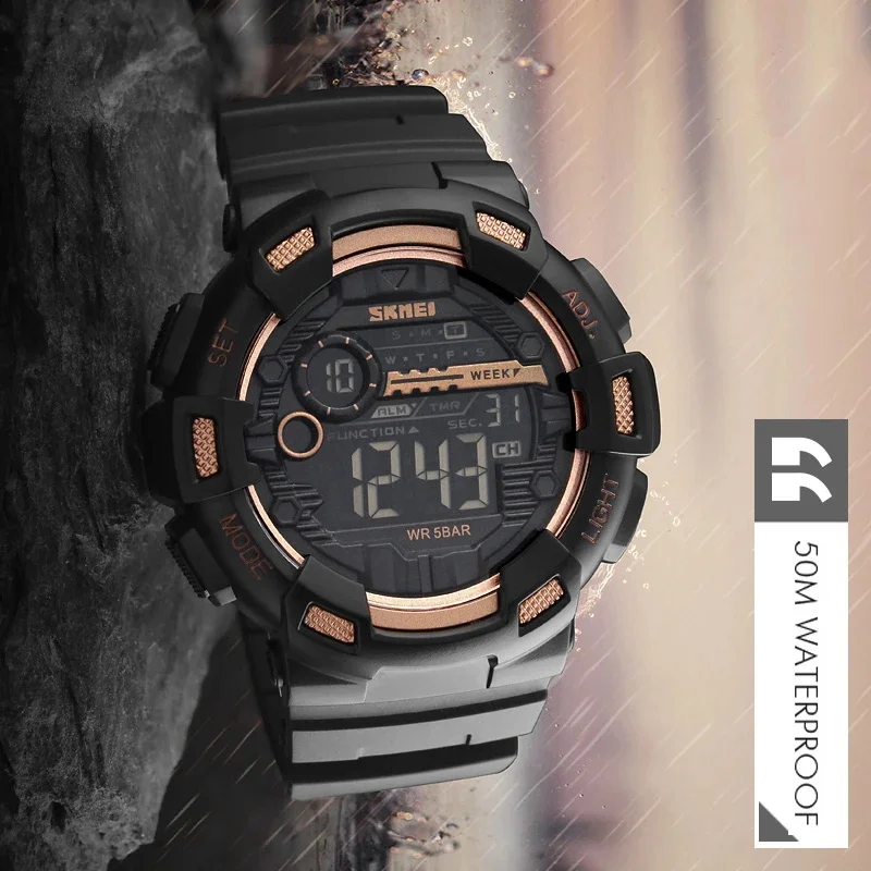 Men Multifunction Outdoor Sport Wrist Watches Fashion Waterproof Led Display Electronic Digital Watch for Boys