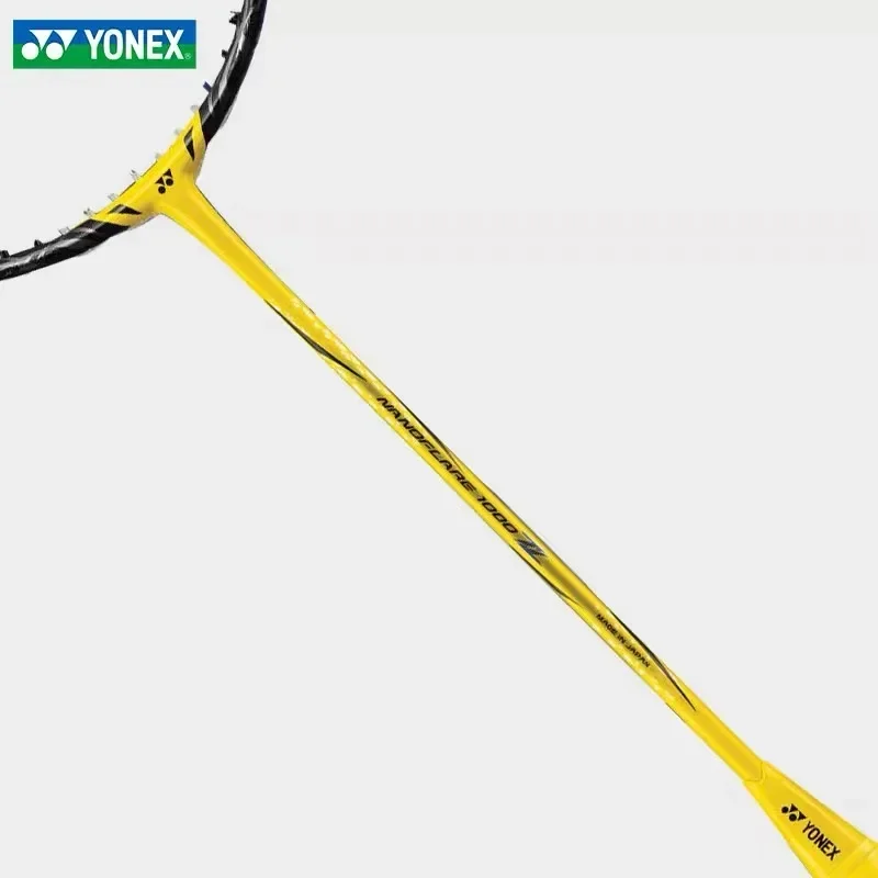 Yonex-raqueta de bádminton YY ultraligera, fibra de carbono, Flash NF 1000Z, tipo de velocidad amarillo, oscilación mejorada, competición profesional