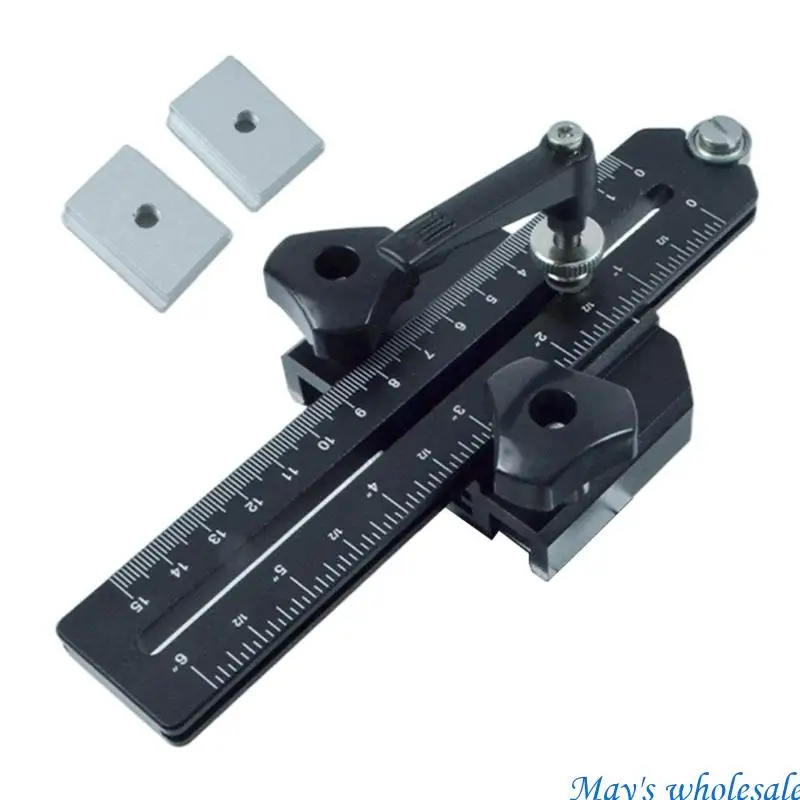 Adjustable Thin Rips Jig Aluminum Alloys Woodworking T Track Jig Guide For Precisions Cut On Tablesaw Bandsaws Routers 448A