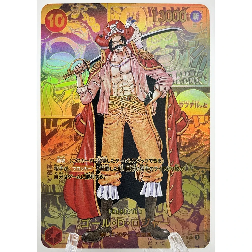 Anime One Piece DIY ACG Rainbow Premium brokatowa karta chłopiec karta kolekcjonerska świąteczny prezent urodzinowy Shanks Gol D Roger