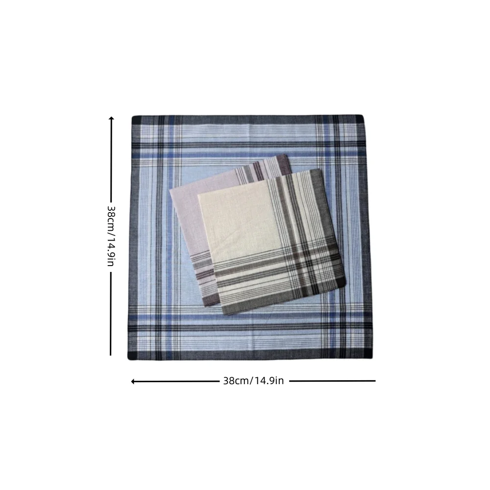 38ซม./14.9inผ้าฝ้ายนุ่มผ้าเช็ดหน้าผู้ชายคลาสสิกลายรูปแบบMulticolorตัวเลือกสไตล์ผู้ชายอุปกรณ์เสริม