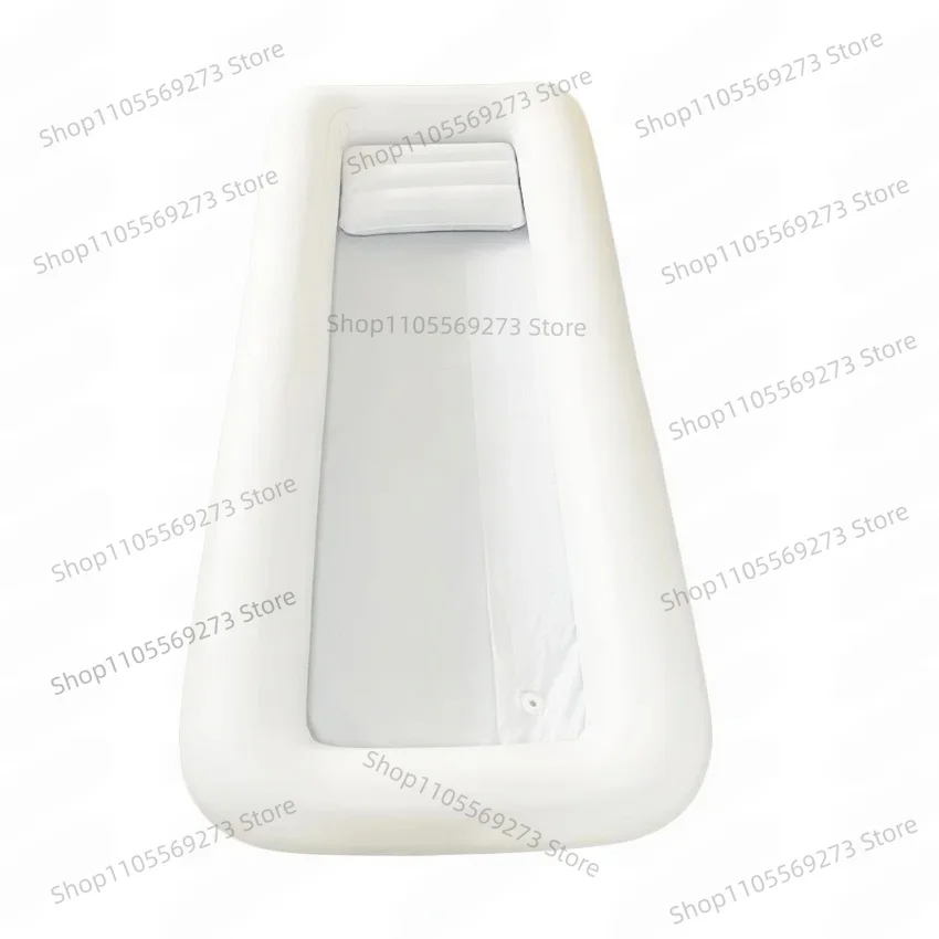 LH07 PVC Inflatable Bath Bed for Bedridden Elderly Disabled Patients, Foldable Bathtub Mattress for Paralyzed Patient Care