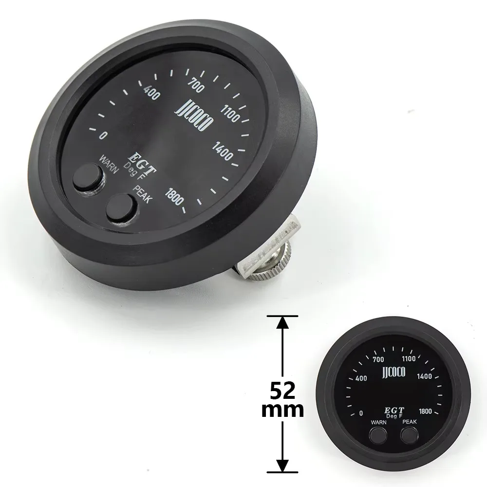 52Mm Exhaust Thermometer Slim Round with Red Light Emitting Diode Display 4