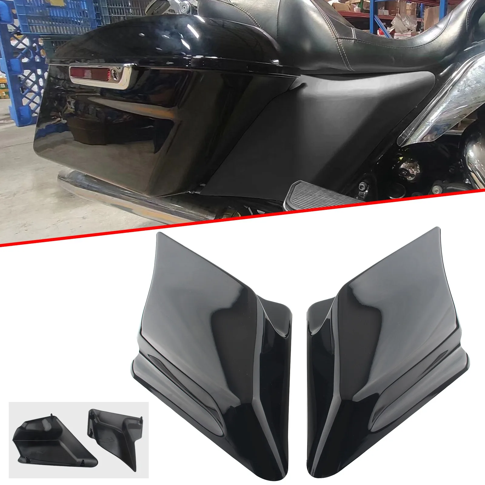For All Harley Touring Baggers Models 2014-2023 Motorcycle ABS Battery Side Fairing Cover Left