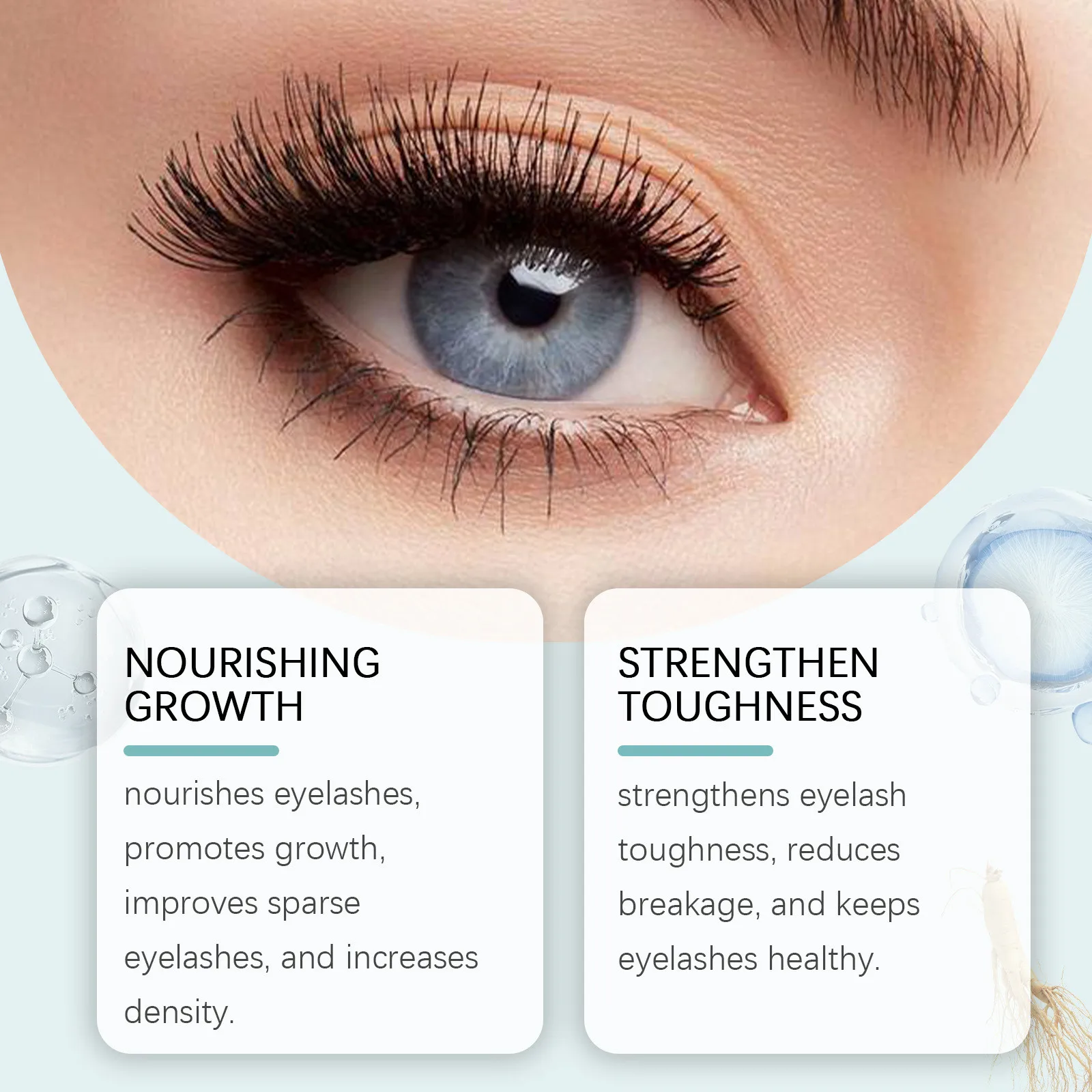 Wimper Voedende Groei Hydraterende Dikke En Sterke Glanzende Mascara Bevorderen Wimpergroei Verbeteren Schaarse Wimpers, 5ml