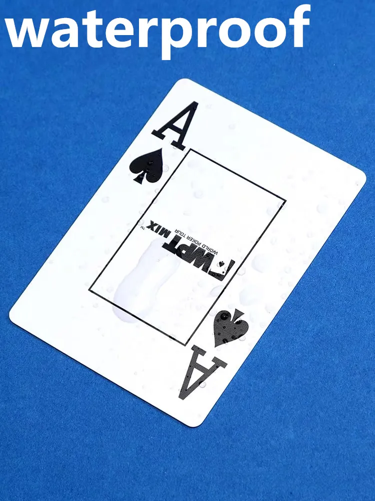 Neue 1 Sätze Baccarat Texas Hold'em Kunststoff-Spielkarten, wasserdicht, glatt, Poker-Karte, Brettspiele, Rot/Blau – Detail 2