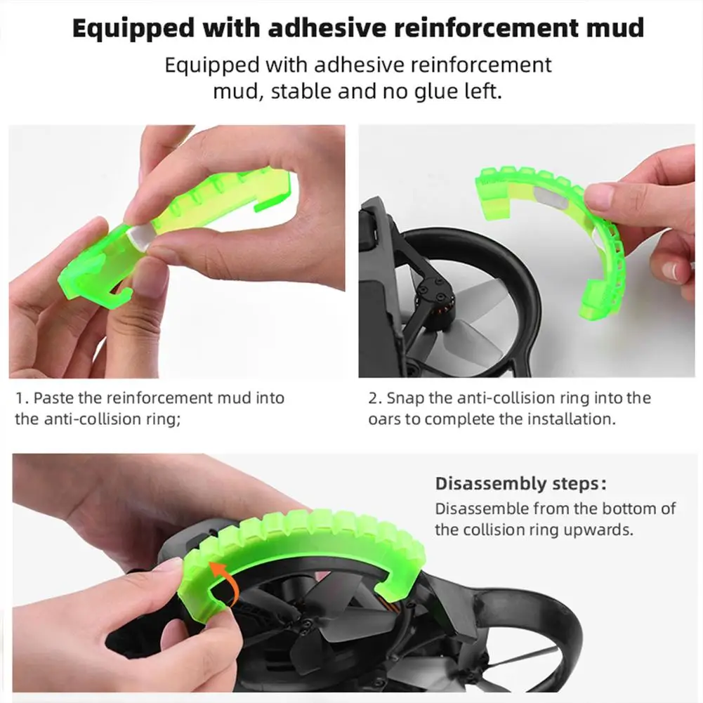 4 шт. Защитная крышка пропеллера, кольцо против столкновений, легкая защита от падения, легкая в установке Защитная крышка для Dji Avata