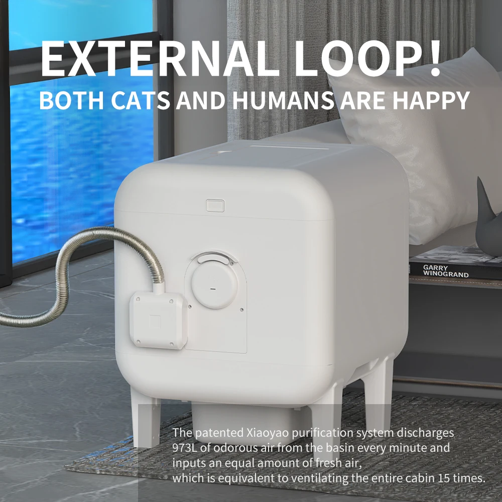 Self-cleaning Cat Litter Box with Automatic Safety Sensor,multi-cat Automatic Cat Litter Box Covering Odor Removal Cat Toilet