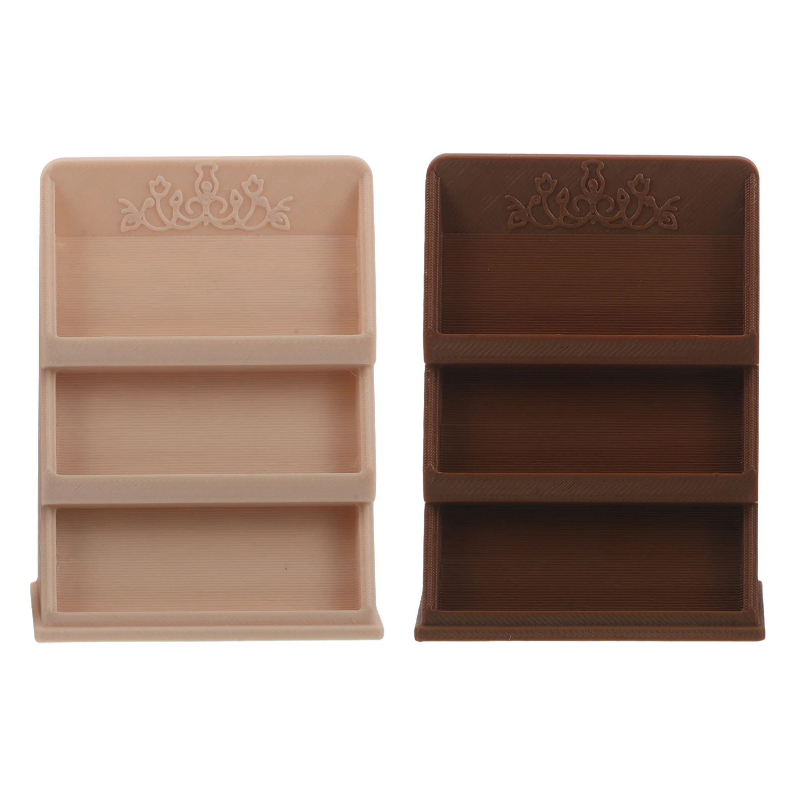 2 قطعة رف المجلات خمر دمية أرفف الكتب المصغرة للكتب الصغيرة عرض الرف ديكور مقياس المنمنمات الأثاث #1