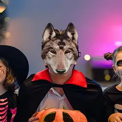 Halloween Easter Wolf Masque Scary Animal Fashion mask Cosplay Costume Accessories Realistic Face Masque Head Masque for Adults