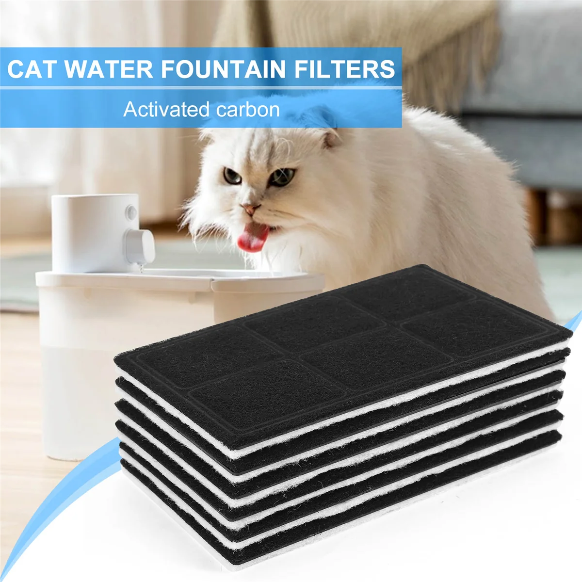 Distributeur de fontaine à eau pour animaux de compagnie, remplacement de livre, Drinkwell Platinum, chats et chiens, 6 pièces