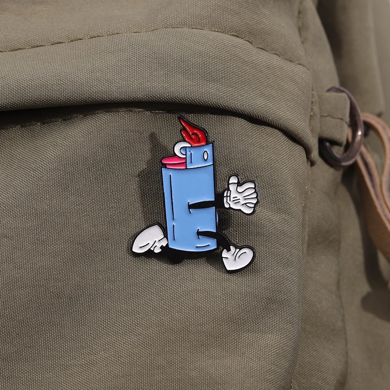 2pcs Cute Cartoon Enamel Badge Personalized Alloy Brooch Bag And Flap Perfect Gift Creative Bag Accessories Charms Cute Badge