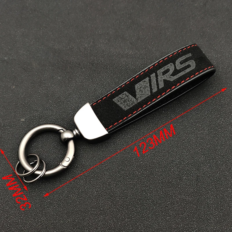 Luxury Suede Leather VRS Keyring Car Keychain For Fabia Superb Kodiaq MK1 MK2 MK3 Octavia VRS Keychain Accessories