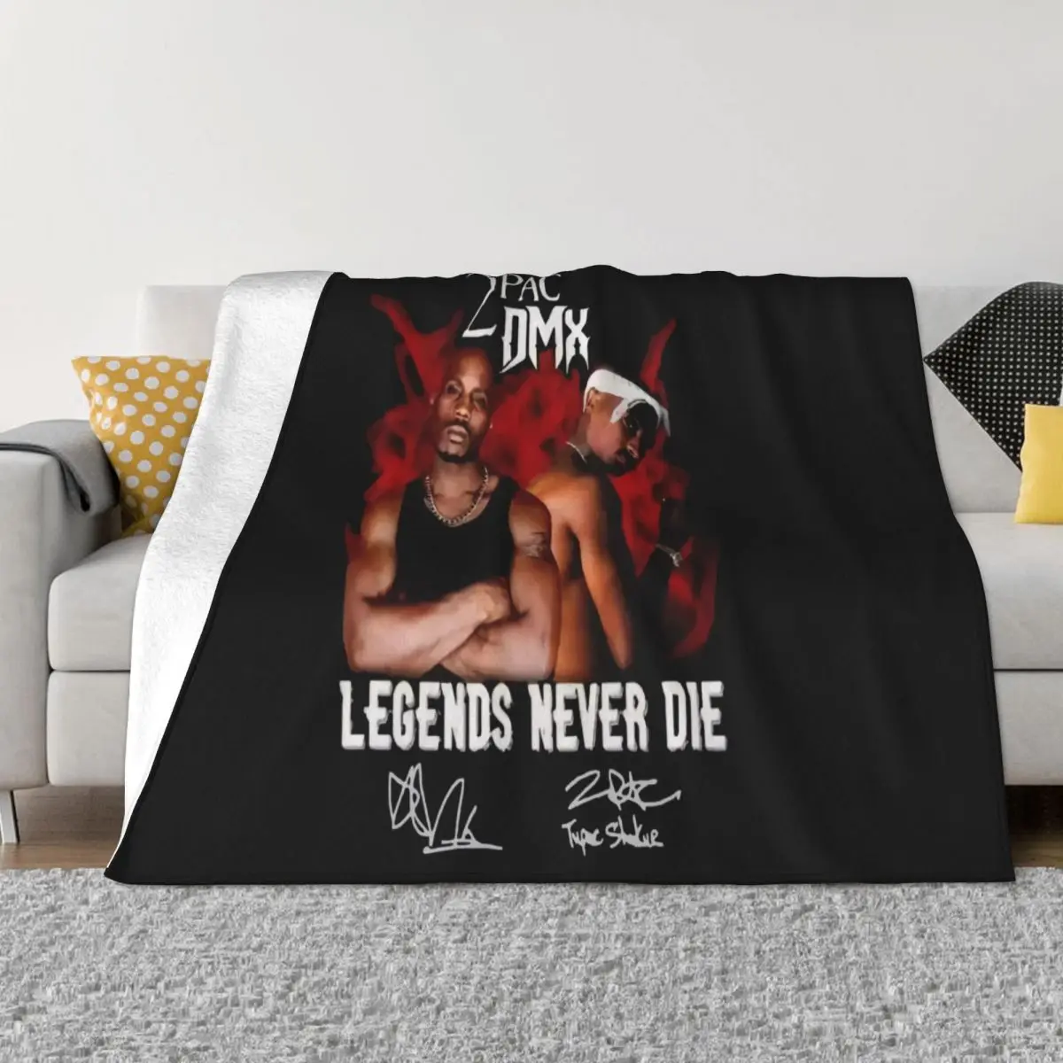 Dmx Tupac Legends Never Die Anime Bed Blanket Couple Blankets Home And Decoration Throw Blanket