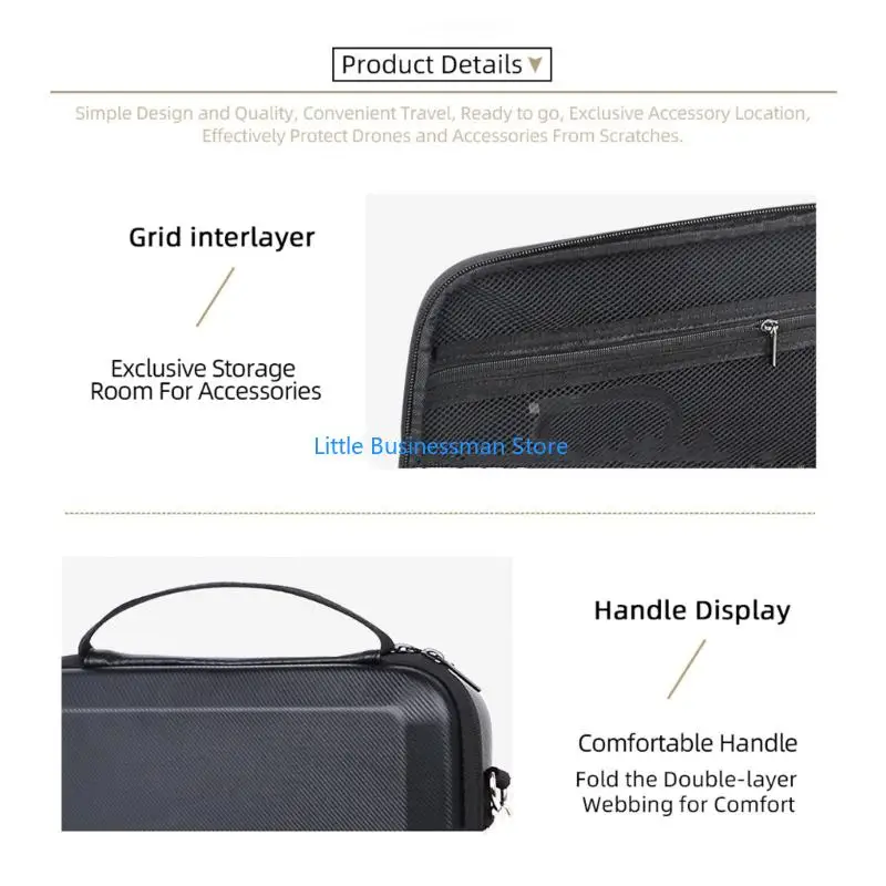 Kameratasche für Action 6, Hartschalen-EVA-Organizer mit Netztasche und Riemen M76A – Detail 10