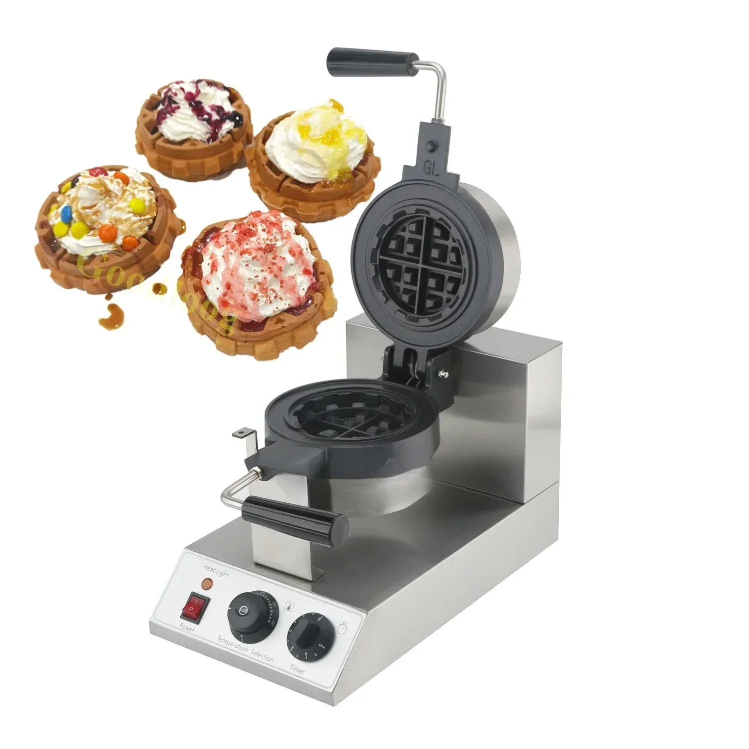 Professional Restaurant Equipment Factory Wholesale 110V 220V Commercial Nonstick Mini Belgian Stuffed Waffle Maker Machine