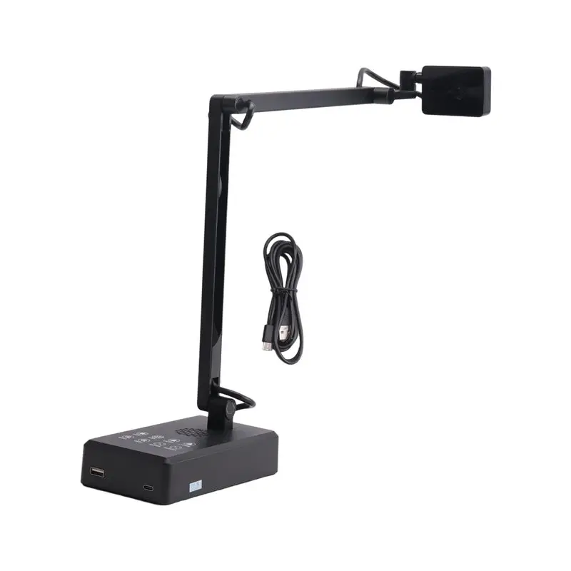 Solid 4K USB Document Camera 16MP Webcam Visualiser Image Invert Foldable For Live Demo Web Conferencing
