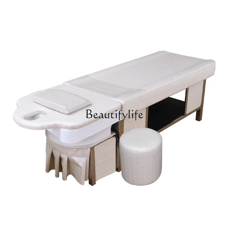 

Head Therapy Shampoo Chair Barber Shop Beauty Salon Constant Temperature Water Circulation Fumigation Massage Couch