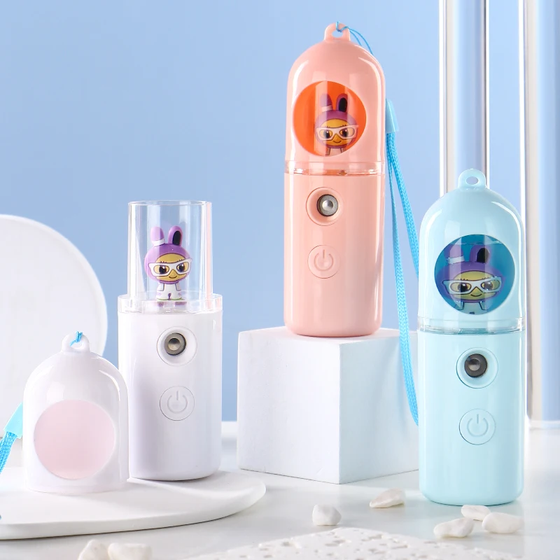 

Usb Charging Space Capsule Cute Rogue Rabbit Large Capacity Nano Spray Water Replenisher Handheld Portable Beauty Instrument