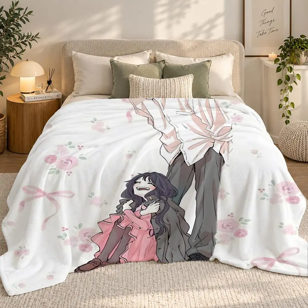 The Fragrant Flower Blooms with Dignity Throw 240g flannel blanket, suitable for sofas, beds, offices, exquisite gift blankets