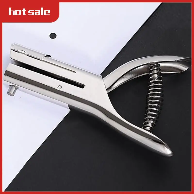 

Silver Single Hole Puncher Zinc Single Hole Puncher 3Mm Round Hole Puncher Portable Hand-Held Long Hole Puncher
