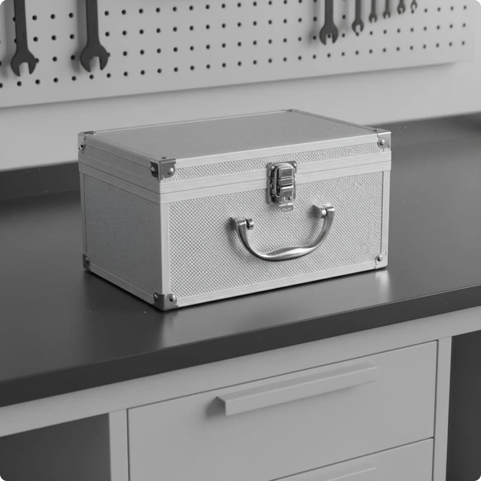 Aluminum Lock Box Lockable Document Storage Case Easy to Accessible and Close