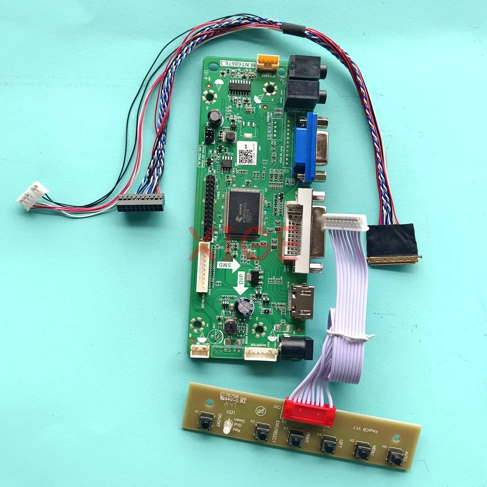 

Плата драйвера контроллера DIY Kit для LTN156AT15-C01 LTN156AT17-103 LVDS 40Pin 1366x768 DVI VGA HDMI-совместимая 15,6-дюймовая панель ноутбука