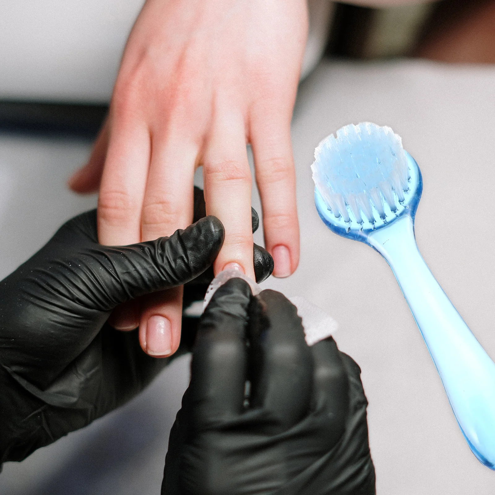 10-teilige Maniküre-Nagelbürste mit ergonomischem Griff, flexible Borsten, Fuß-Handschrubber-Werkzeug für die persönliche Pflege in mehreren