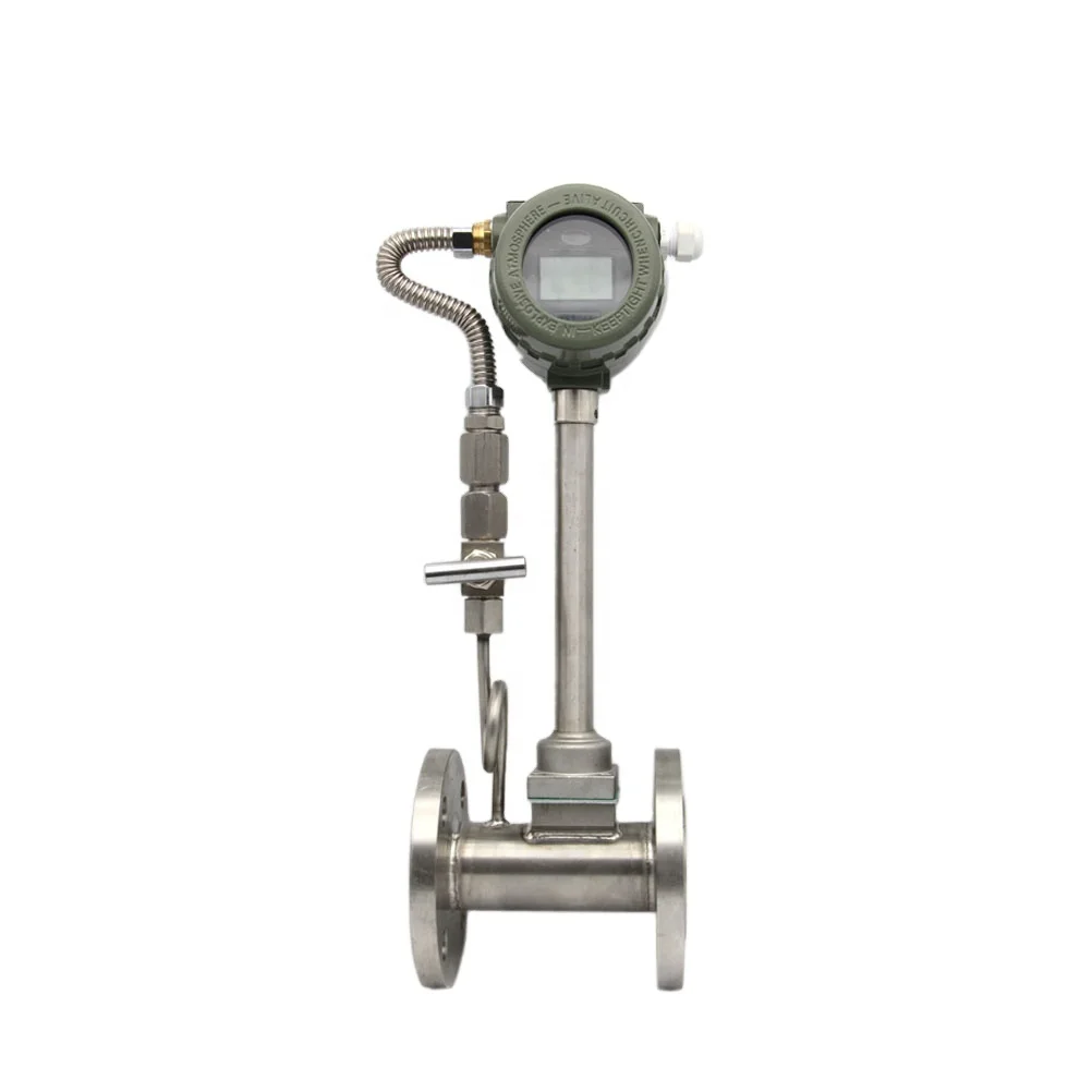 Digital RS485 Propane Biogas Steam Vortex Air Flow Meter for Gas Belt Temperature and Pressure Compensation