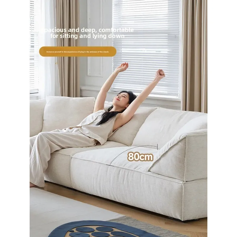Chenier fleece fully removable and washable adjustable straight-row fabric sofa, sofa