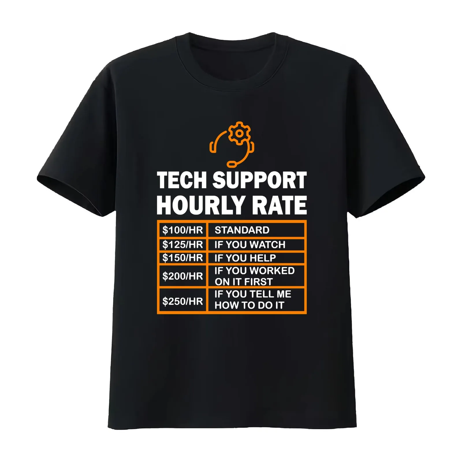 Tech Support Computer Nerd Geek Gift T-Shirt Summer Casual Cotton Tee Oversized Streetwear Tops Vintage Graphic Print