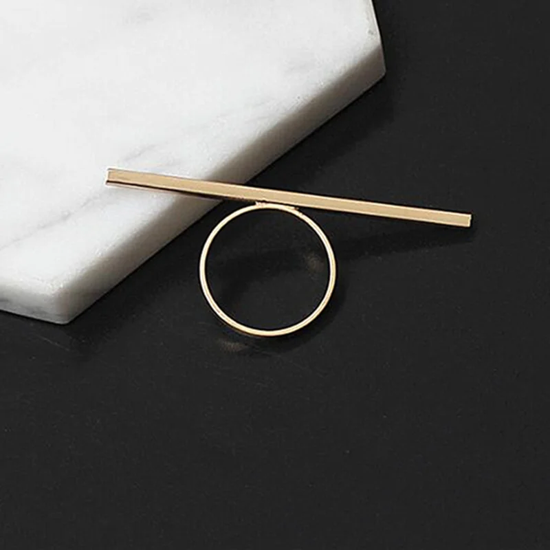 Long Bar Rings One Word Ring Punk Exaggerated Knuckle Joint Rings For Women Finger Accessories New Cool Girls Jewelry Gift