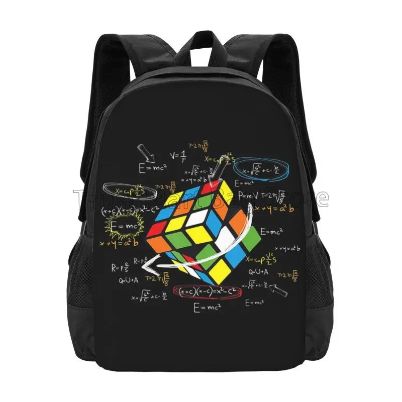 Mochila de viaje Math Rubiks Rubix Cube Caps para niños y niñas, mochila escolar ligera resistente al agua, Picnic de viaje