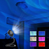 Aurora Borealis Projection Water Ripple Atmosphere Light - 360° Rotation Adjustment, USB Power Supply - Great for Bedroom, Party