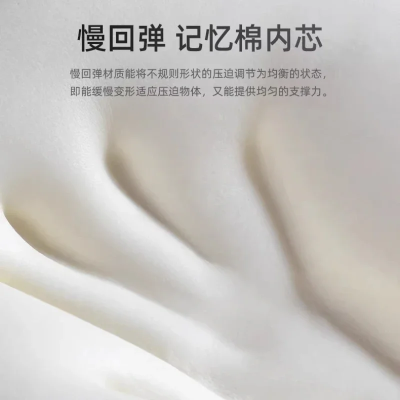 Cervical Neck Roll Pillow Memory Foam Pillow Cylinder Round Pillow Pain Relief Neck Pillows for Sleeping Support Removable Cover